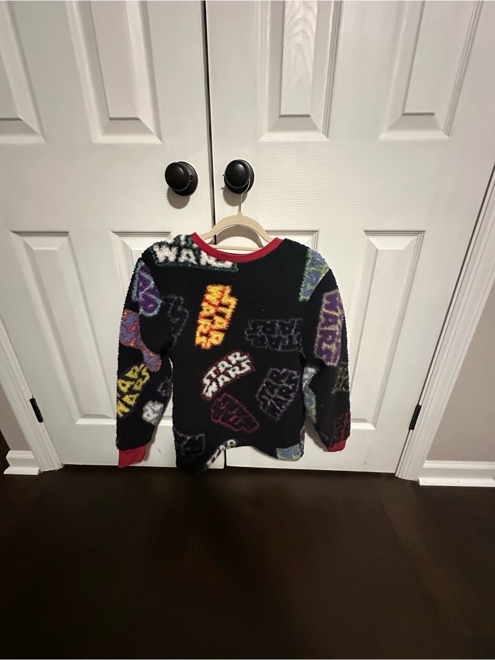 Star Wars by Disney Black sherpa Pullover with Multicolor Logos